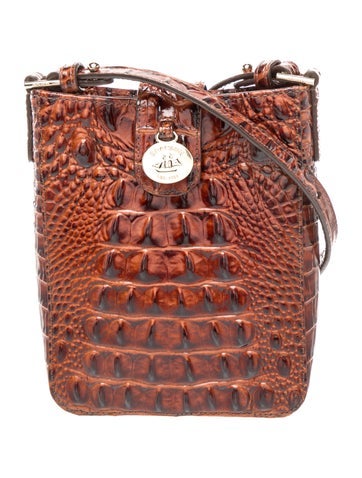 Brahmin Embossed Leather Crossbody Bag