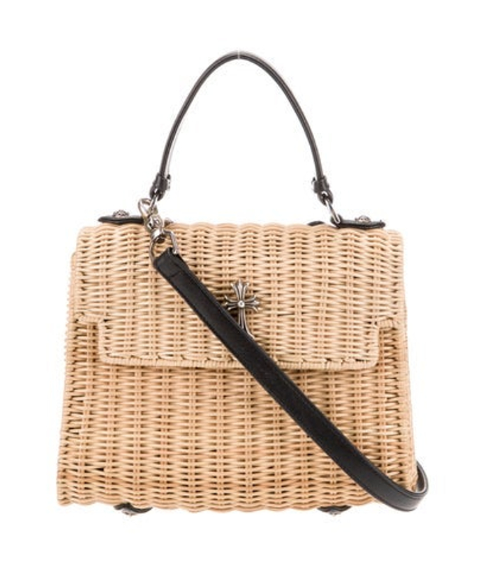 Chrome Hearts Hearts Wicker Top Handle Bag