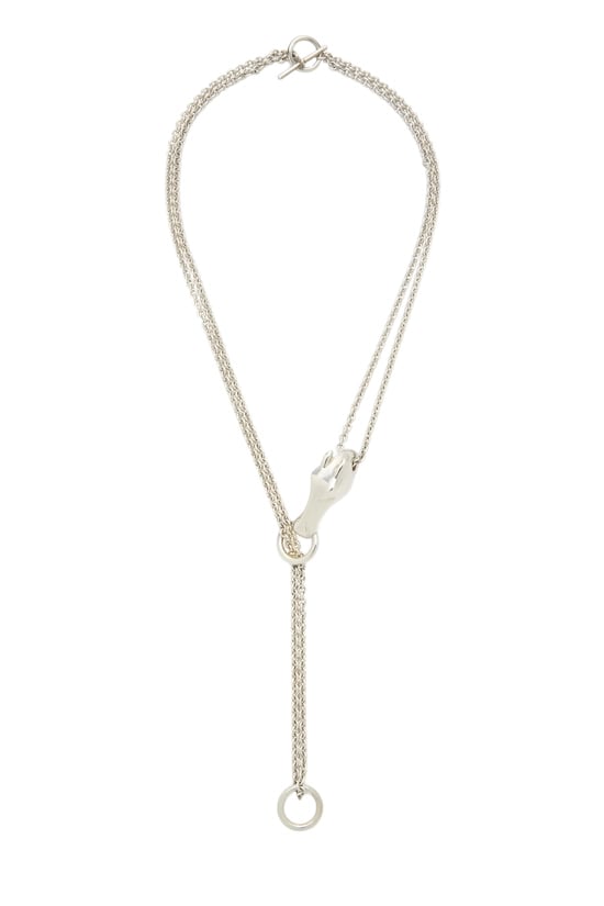 Silver Galop Lariat Necklace