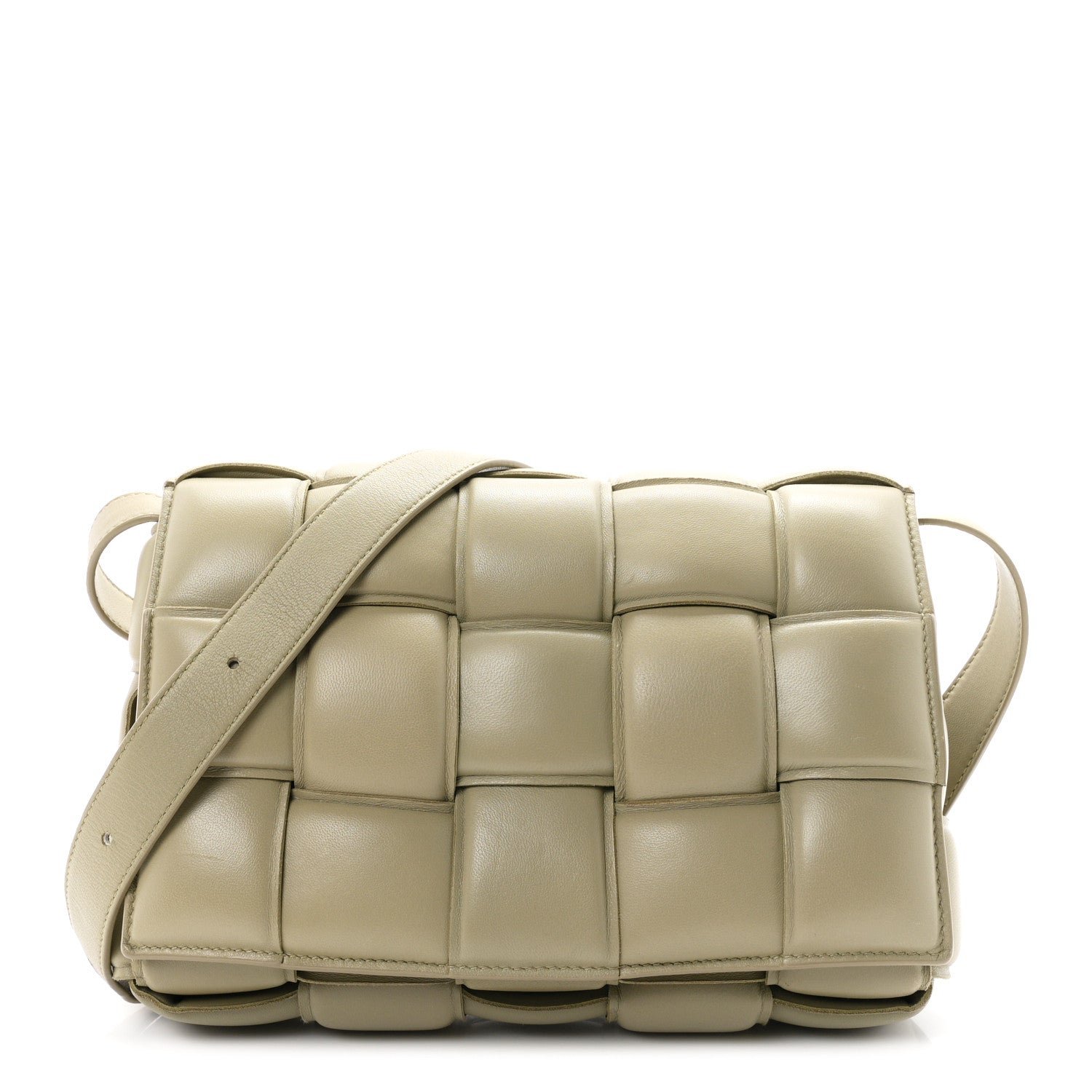 Bottega Veneta Nappa Maxi Intrecciato Padded Cassette Crossbody Bag Travertine