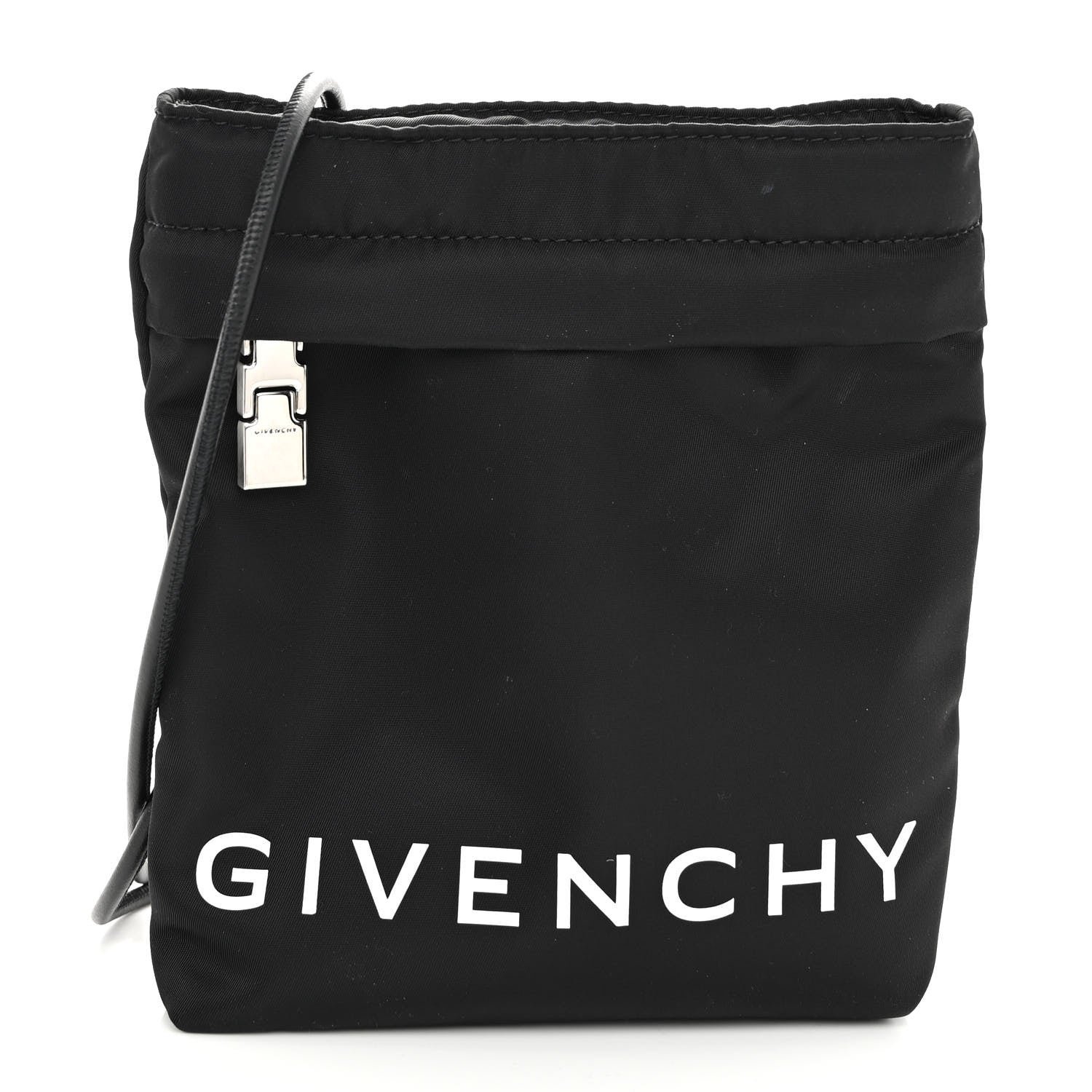 Givenchy Nylon Logo Crossbody Phone Pouch Black