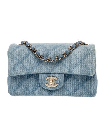 Denim Classic Rectangular Mini Flap Bag