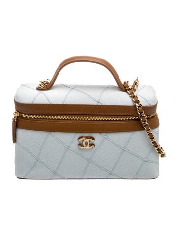 2026 Coco Beach Denim Slim Vanity Case w/ Chain