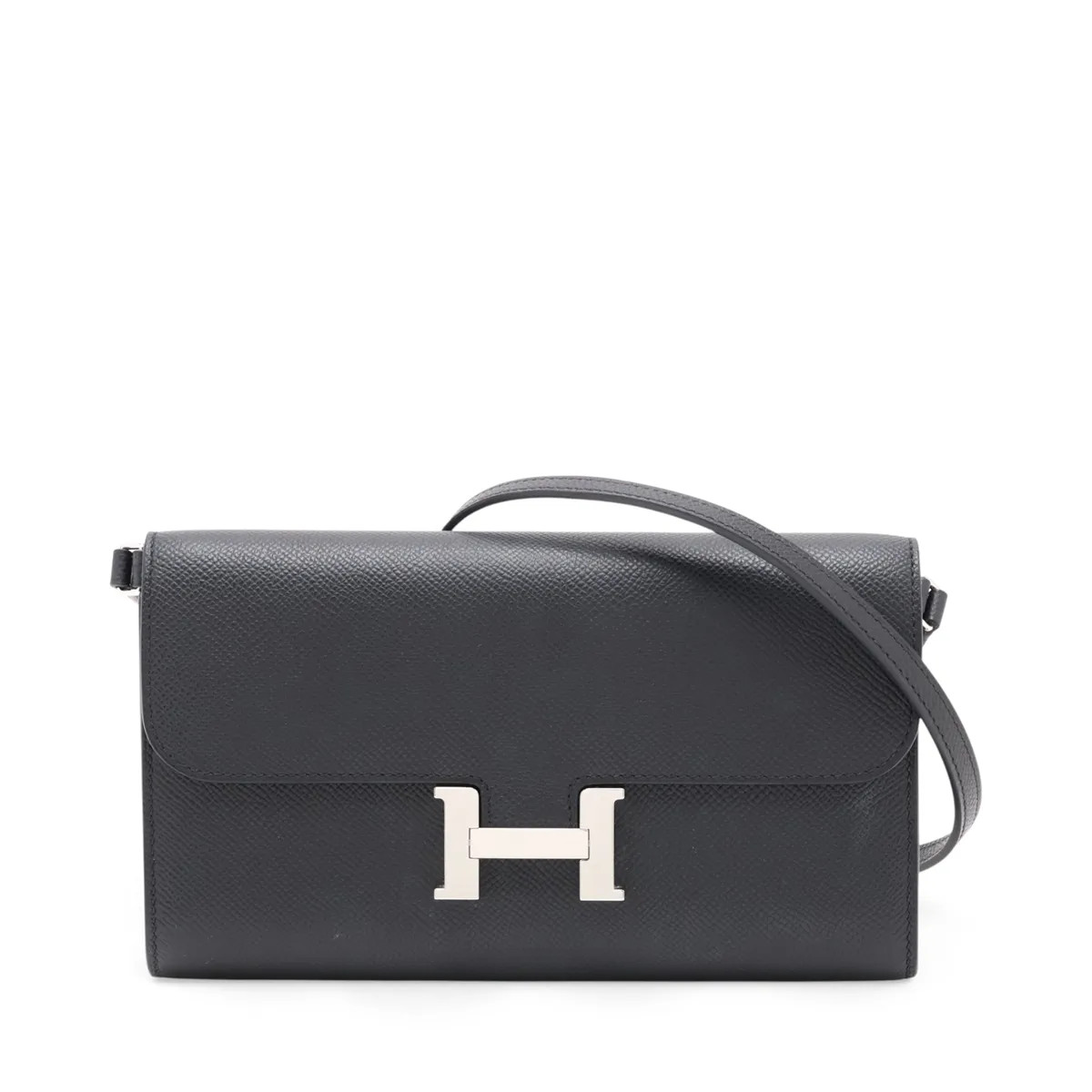 Hermès Constance Long Togo Veau Epsom Black Silver Metal Fittings