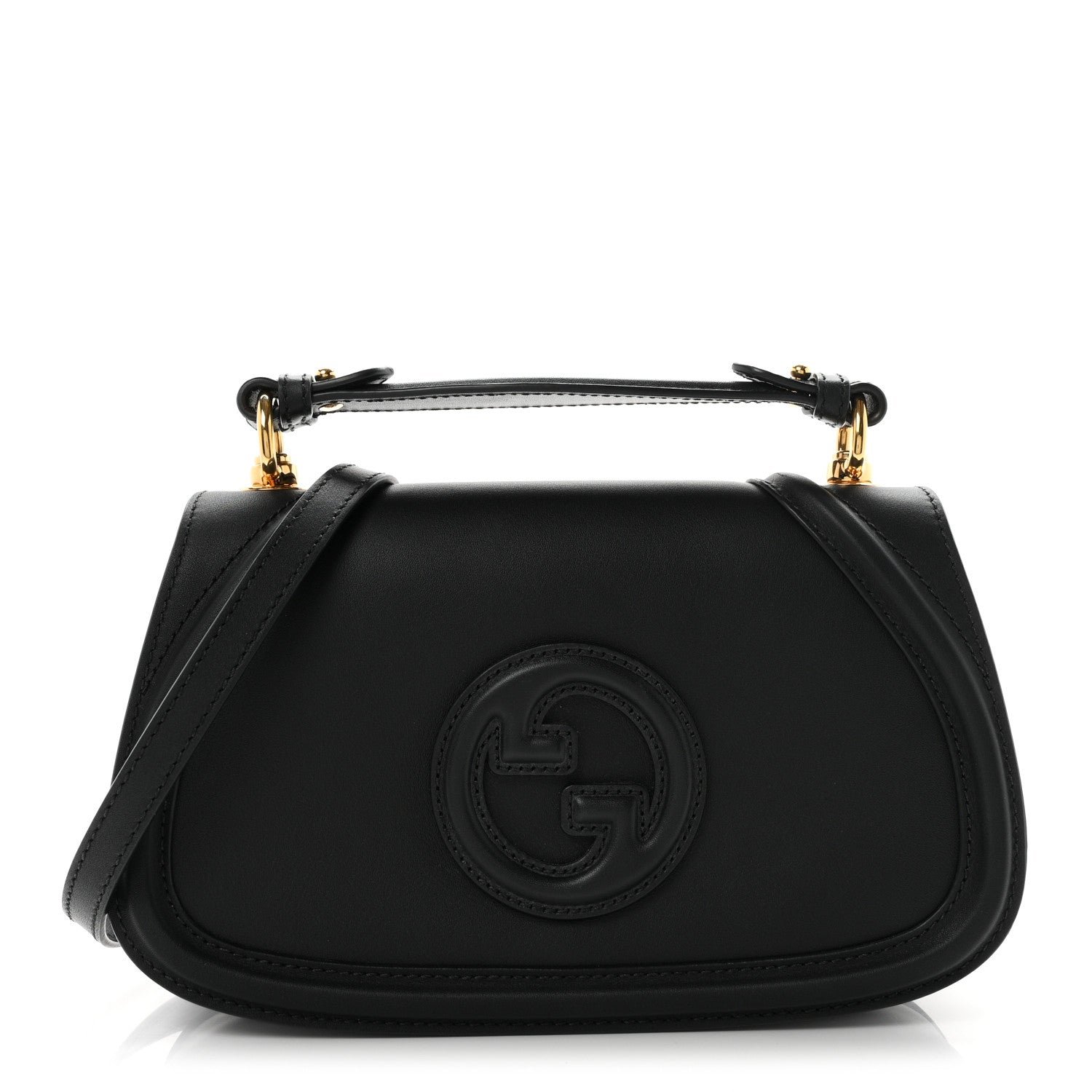 Gucci Roxy Calfskin Medium Blondie Top Handle Bag Black