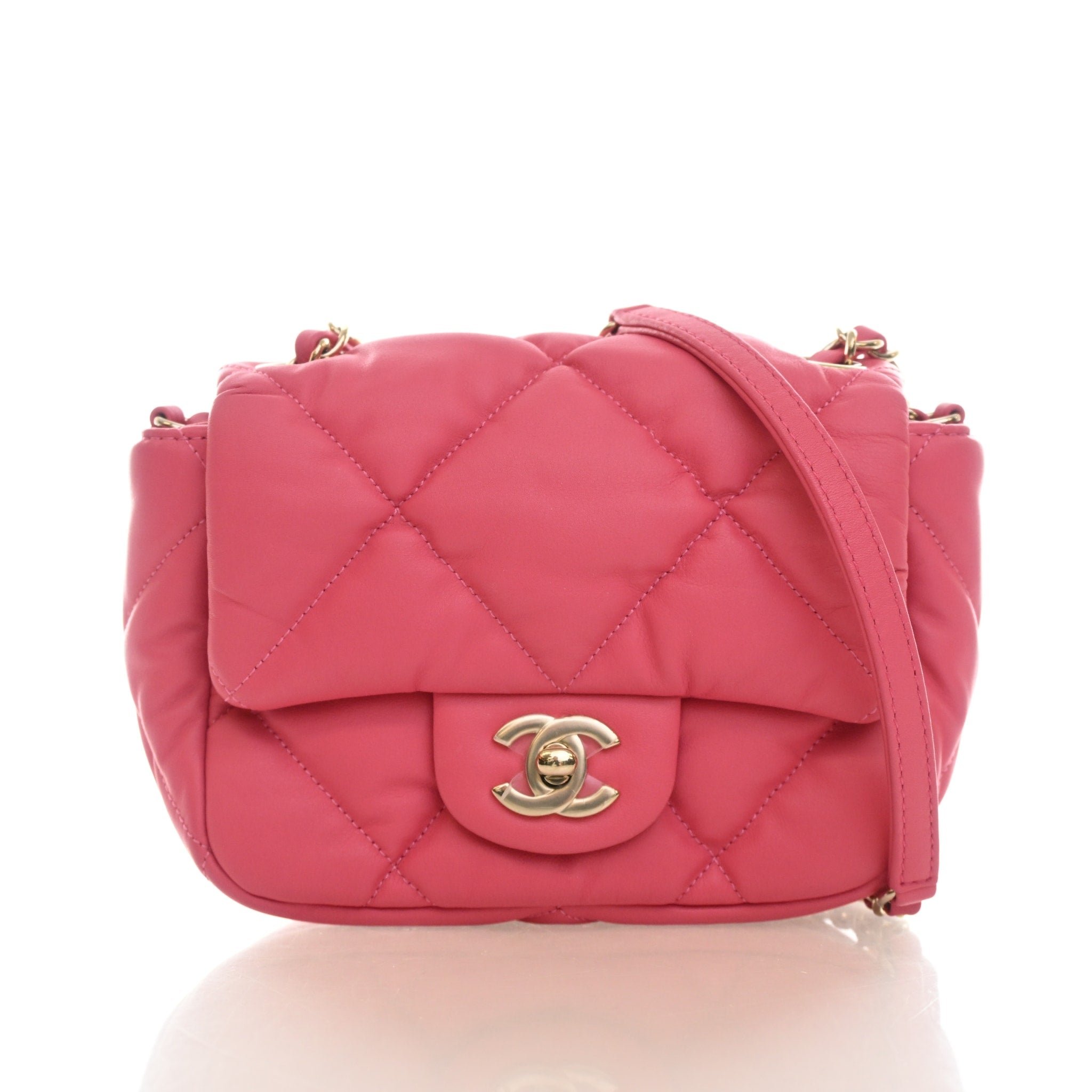 Chanel Mini Calfskin Square Bubbly Flap Bag