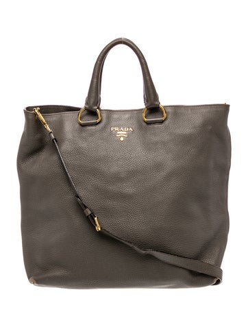 Prada Enameled Metal Triangle Shoulder Bag