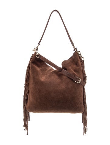 Suede Top Handle Bag