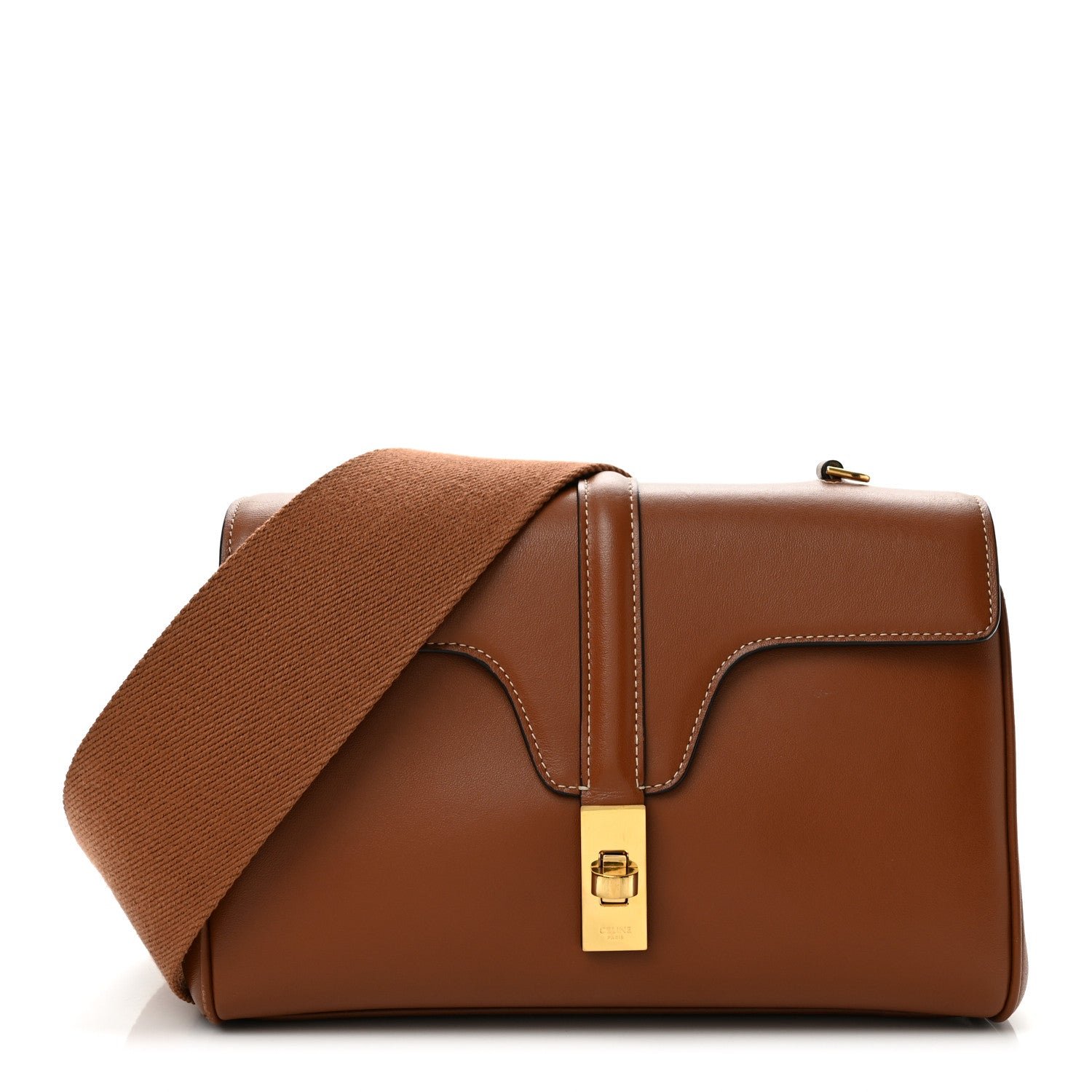 Celine Smooth Calfskin Teen Soft 16 Shoulder Bag Tan