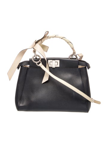 Leather Vitello Seta Nappa Ribbon Mini Peekaboo Mini