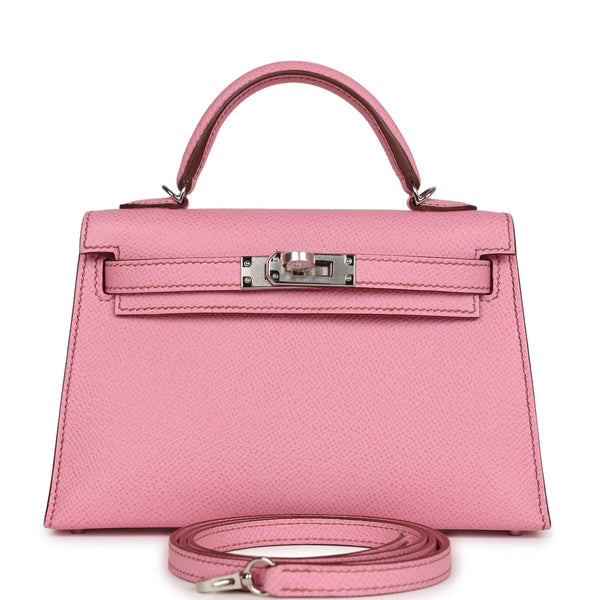 Hermes Hermes Kelly Sellier 20 Bubblegum Epsom Palladium Hardware