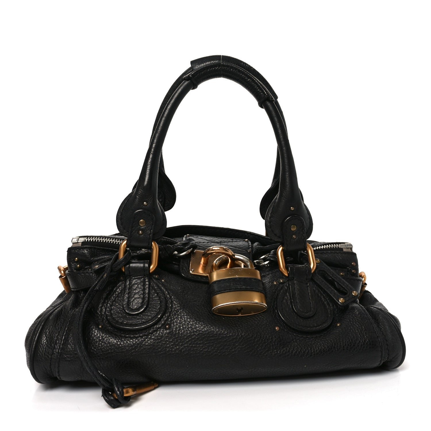 Chloe Chloe Calfskin Medium Paddington Satchel Black