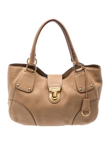 Vitello Daino Leather Top Handle Bag
