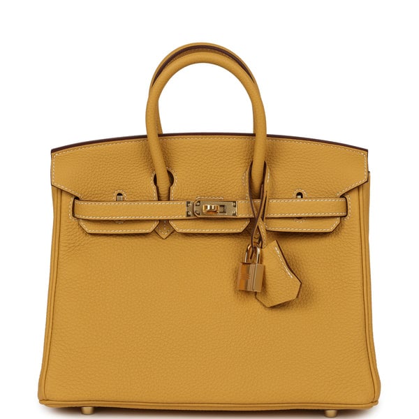 Hermes Birkin 25 Curry Togo Gold Hardware