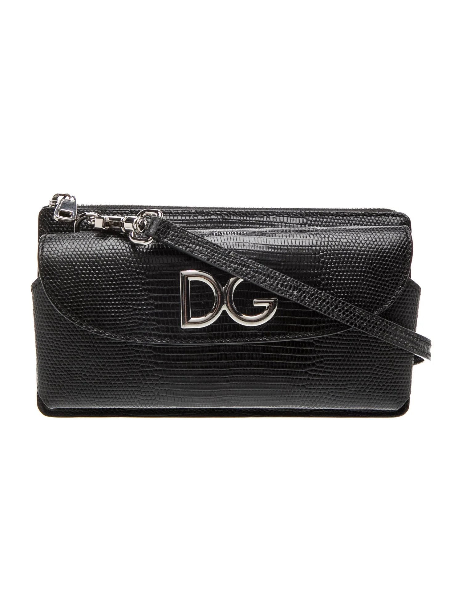 Embossed Leather Crossbody Bag