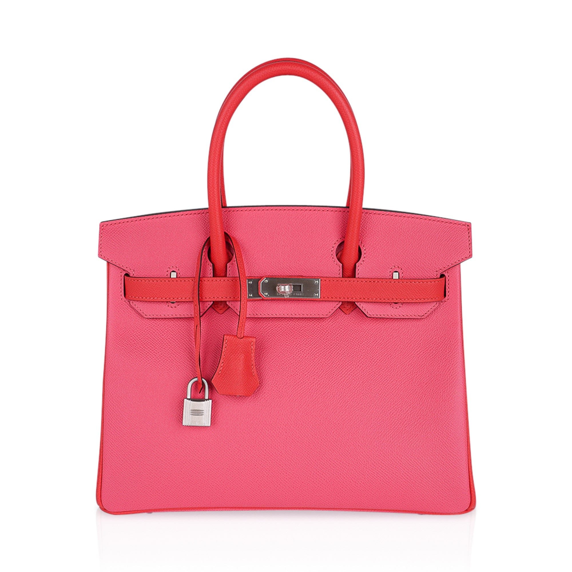 Hermes Hermes Special Order HSS Birkin 30 Bag Rose Azalee & Rose Jaipur Epsom with Brushed Palladium Hardware