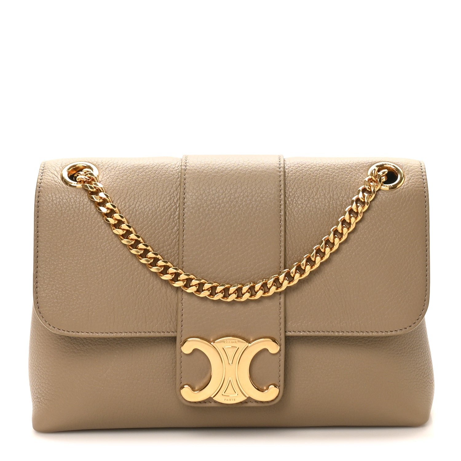Celine Celine Supple Calfskin Medium Victoire Bag Brown Sepia