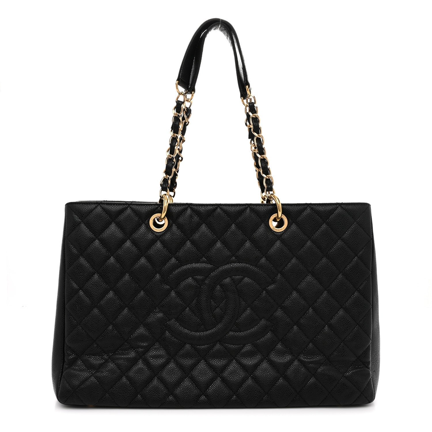 Chanel Caviar Quilted XL Grand Shopping Tote GST Black