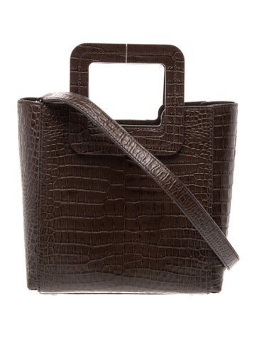 Staud Embossed Leather Top Handle Bag w/ Tags