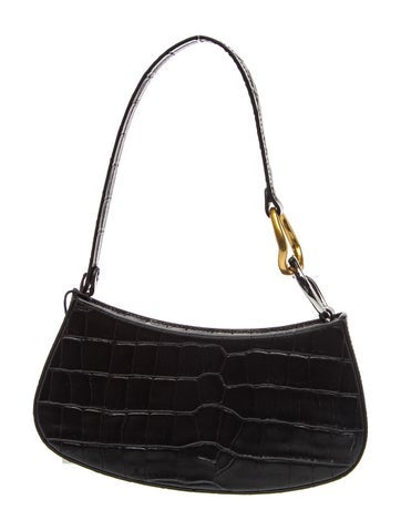 Embossed Leather Shoulder Bag w/ Tags