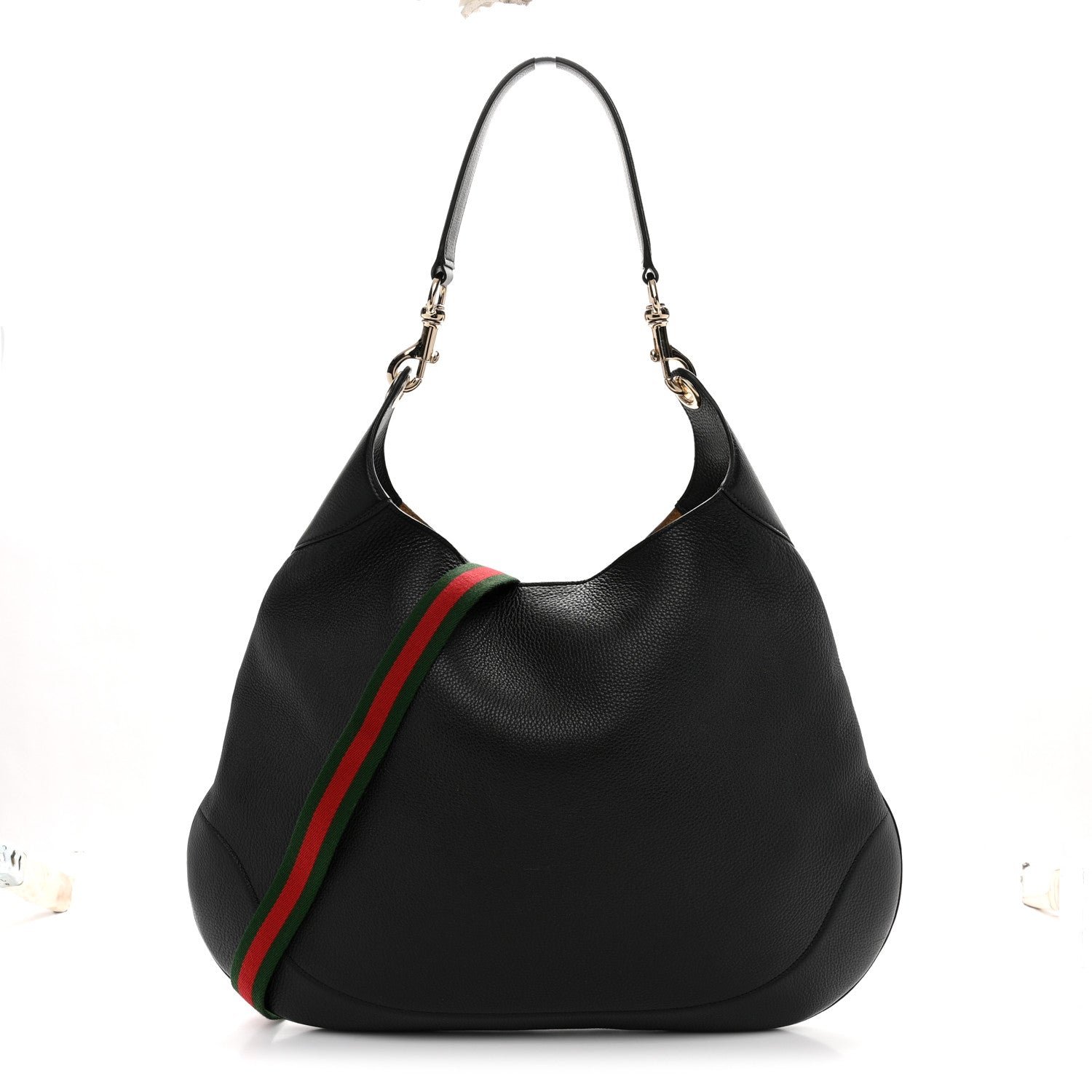 Gucci Soft Grained Calfskin Maxi B Hobo Black