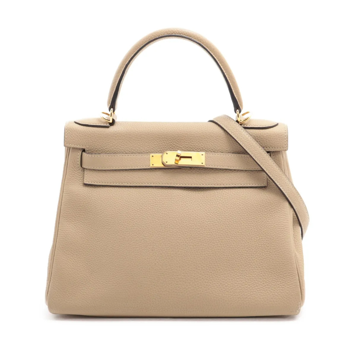 Hermès Kelly 28 Le Tournay Togo Trench Gold Metal Fittings
