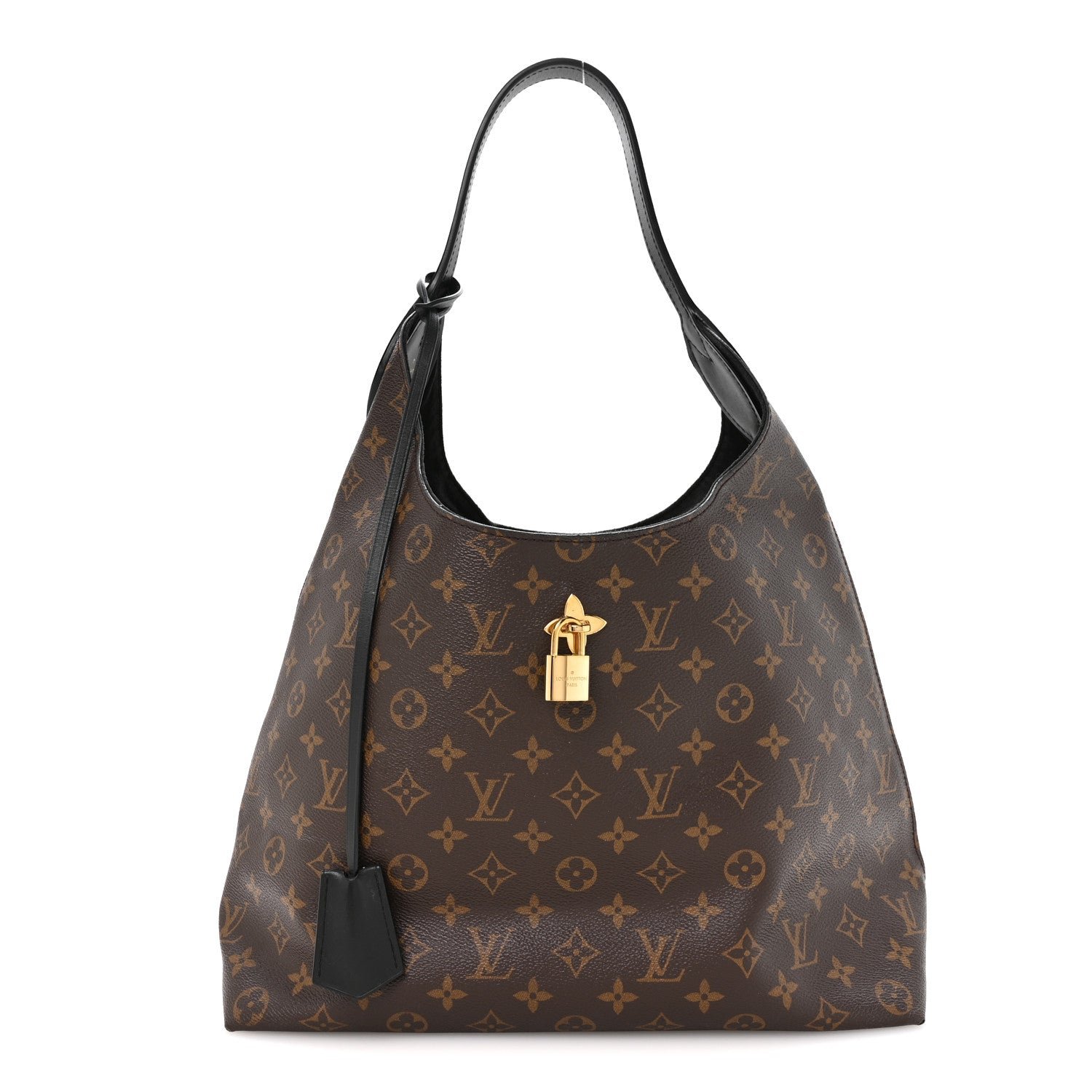Monogram Flower Hobo Black