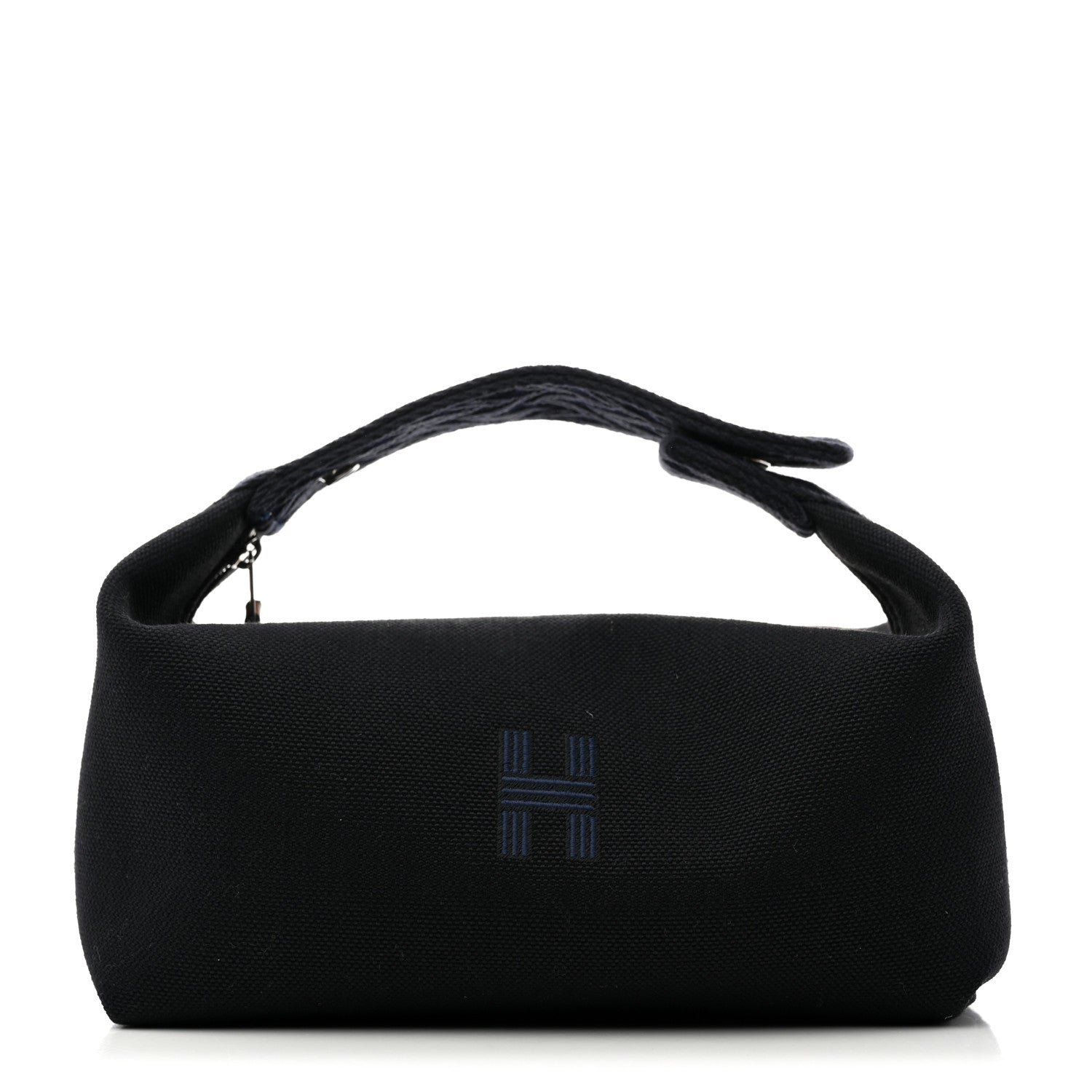 Hermes Canvas Small Bride-A-Brac Pouch Black Bleu Nuit