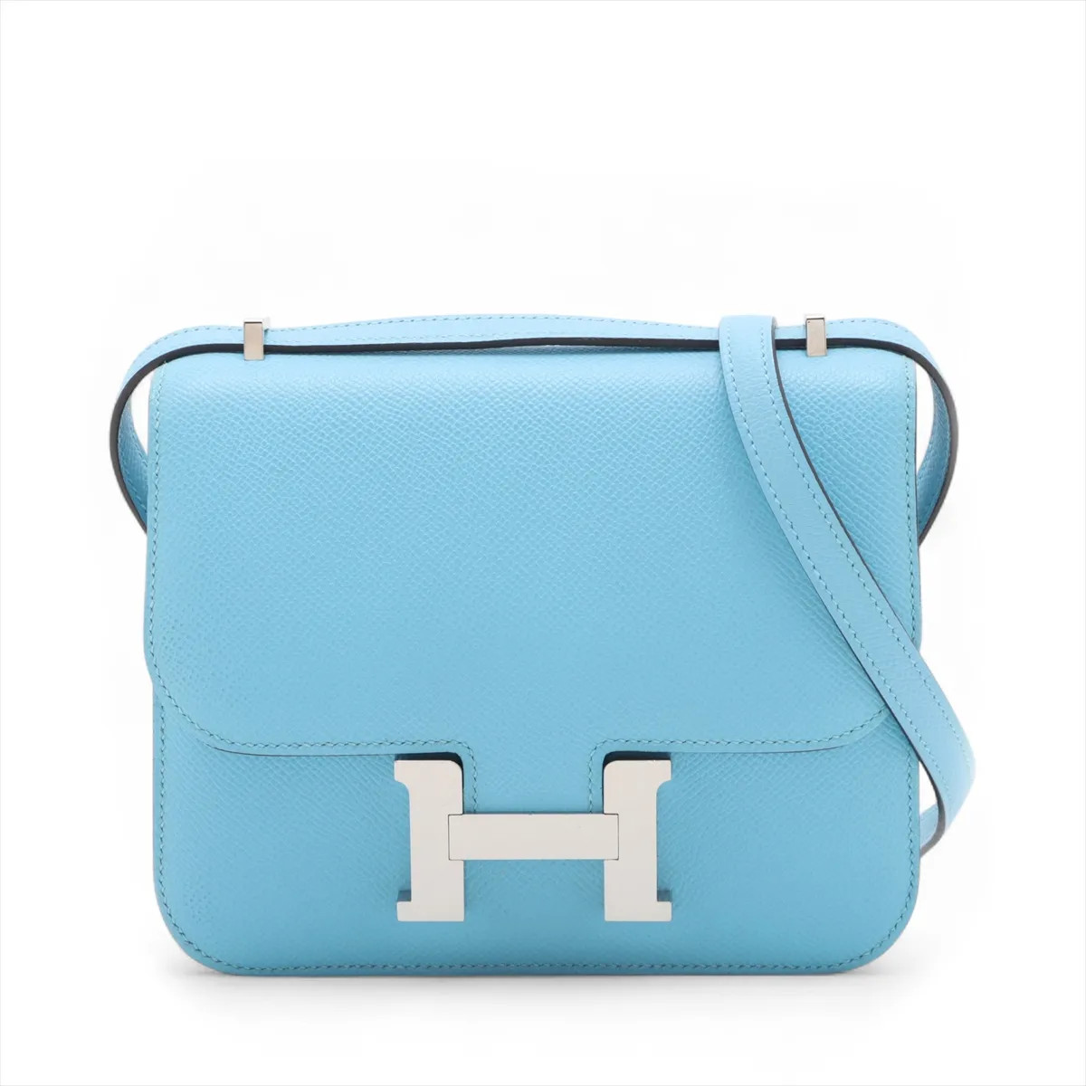 Hermès Constance 3 Mini 18 Miroir Veau Epsom Blue du nord Silver Metal Fittings
