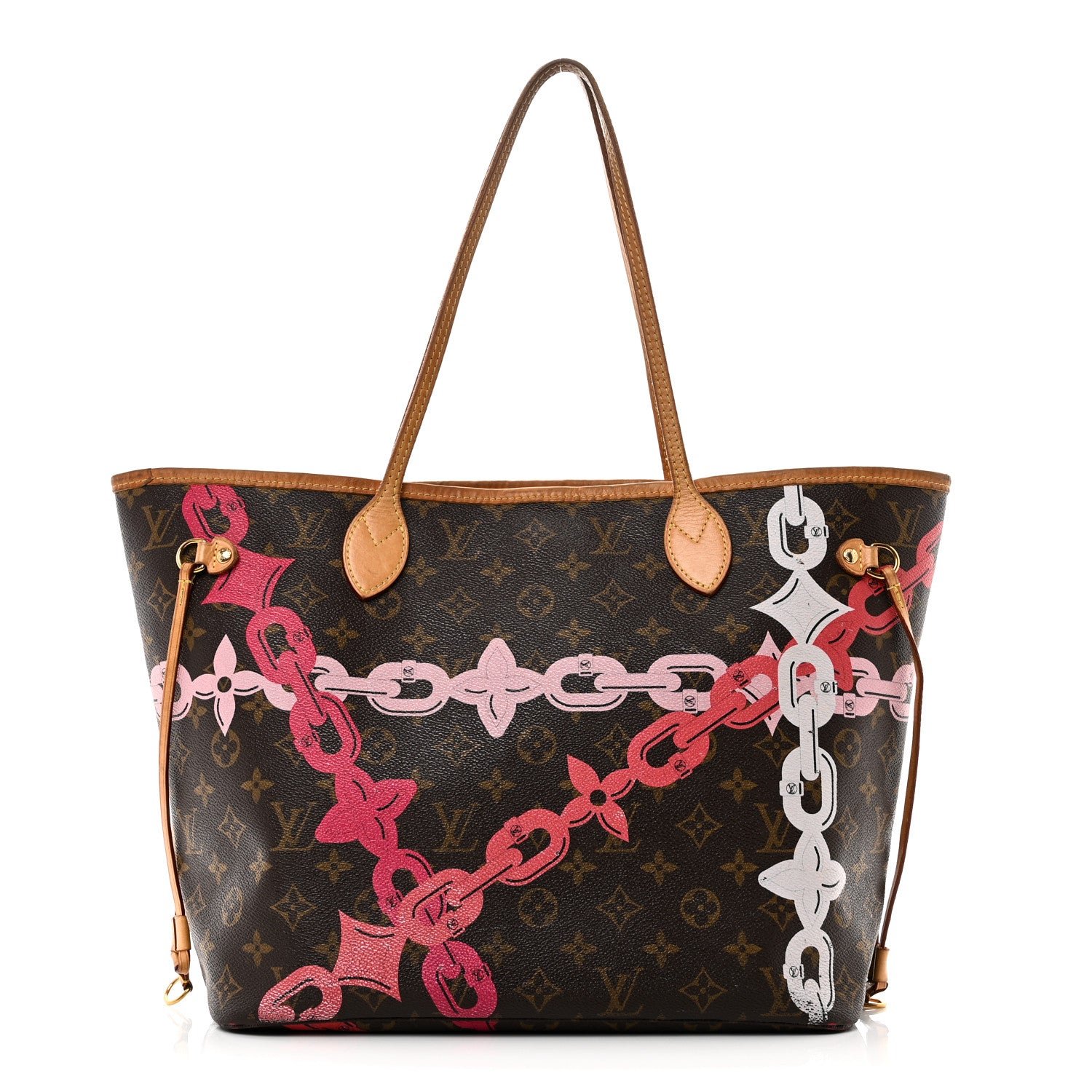 Louis Vuitton Louis Vuitton Monogram Bay Neverfull MM Rose Ballerine Poppy