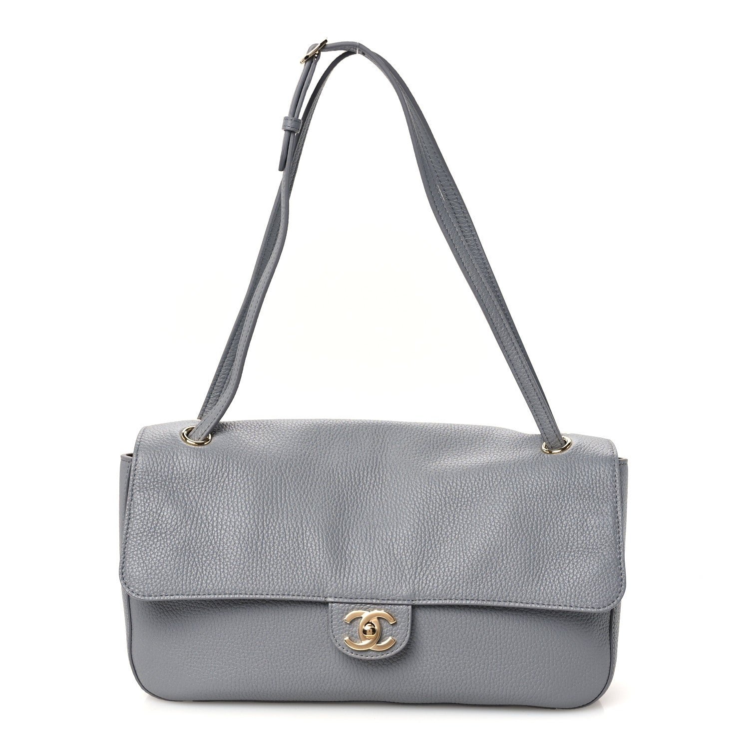Chanel Grained Calfskin Small Souplissimo Maxi Flap Gray