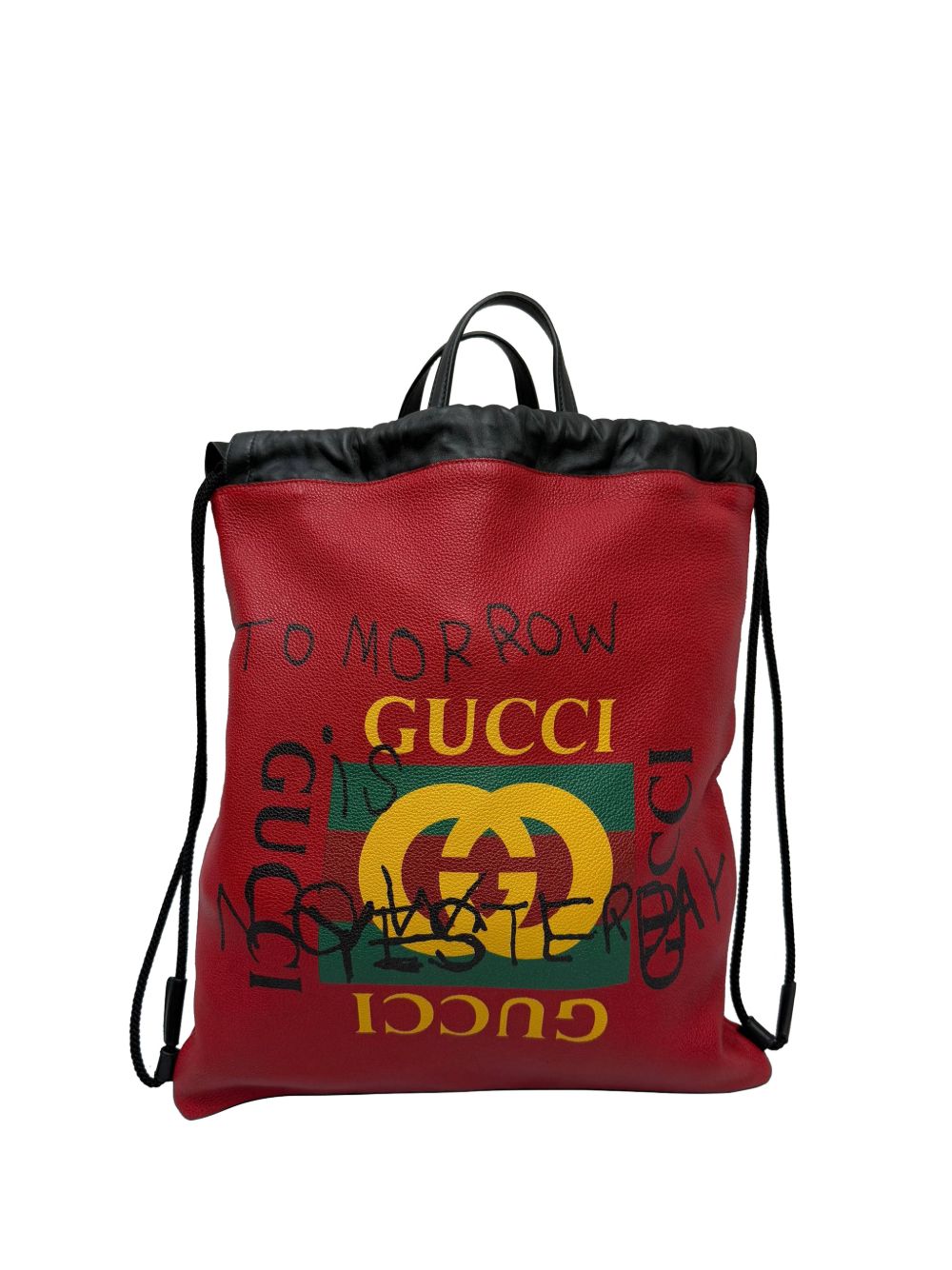 Web logo-print drawstring backpack