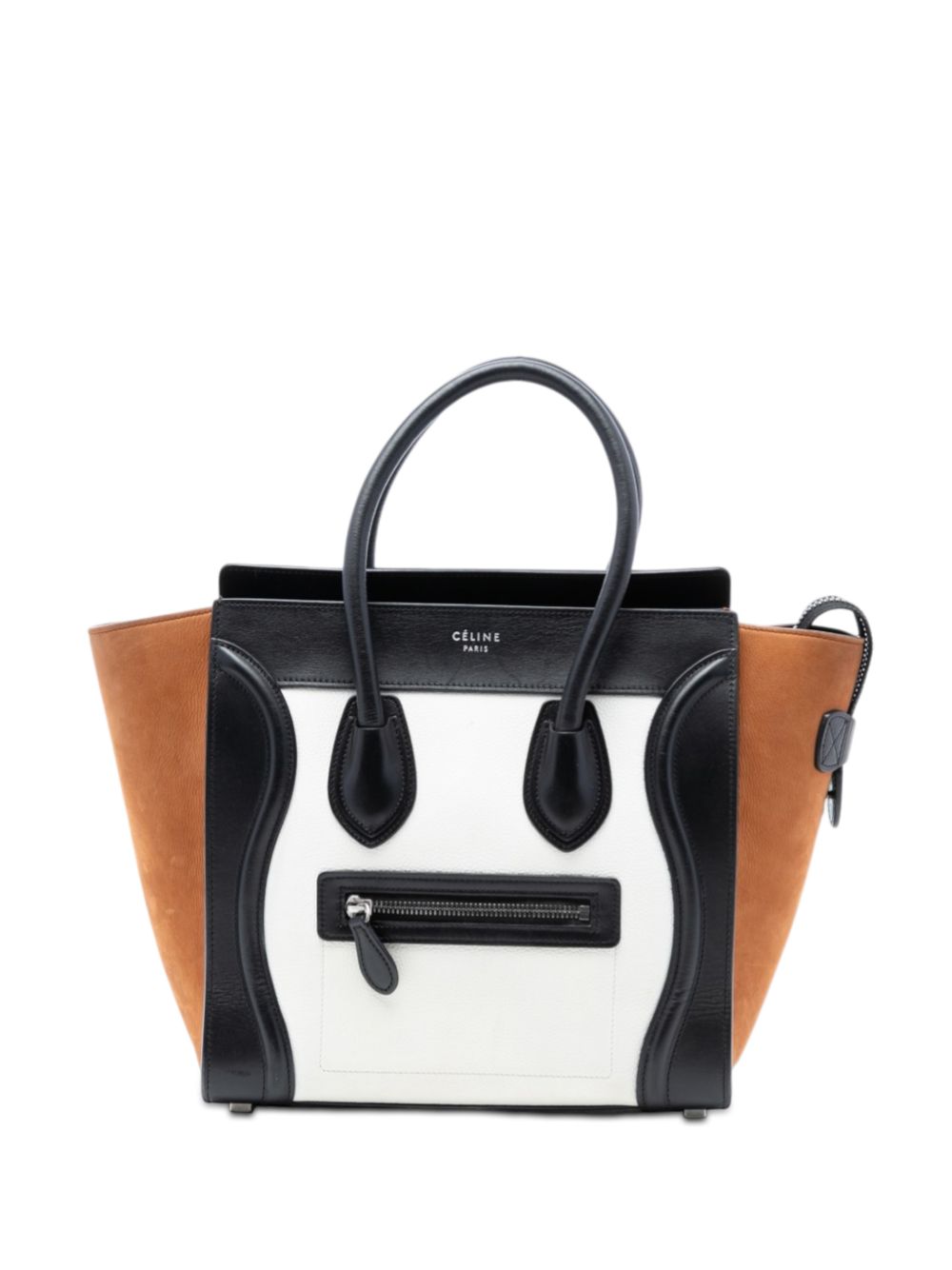 2017 Micro Tricolor Nubuck and Calfskin Luggage tote bag