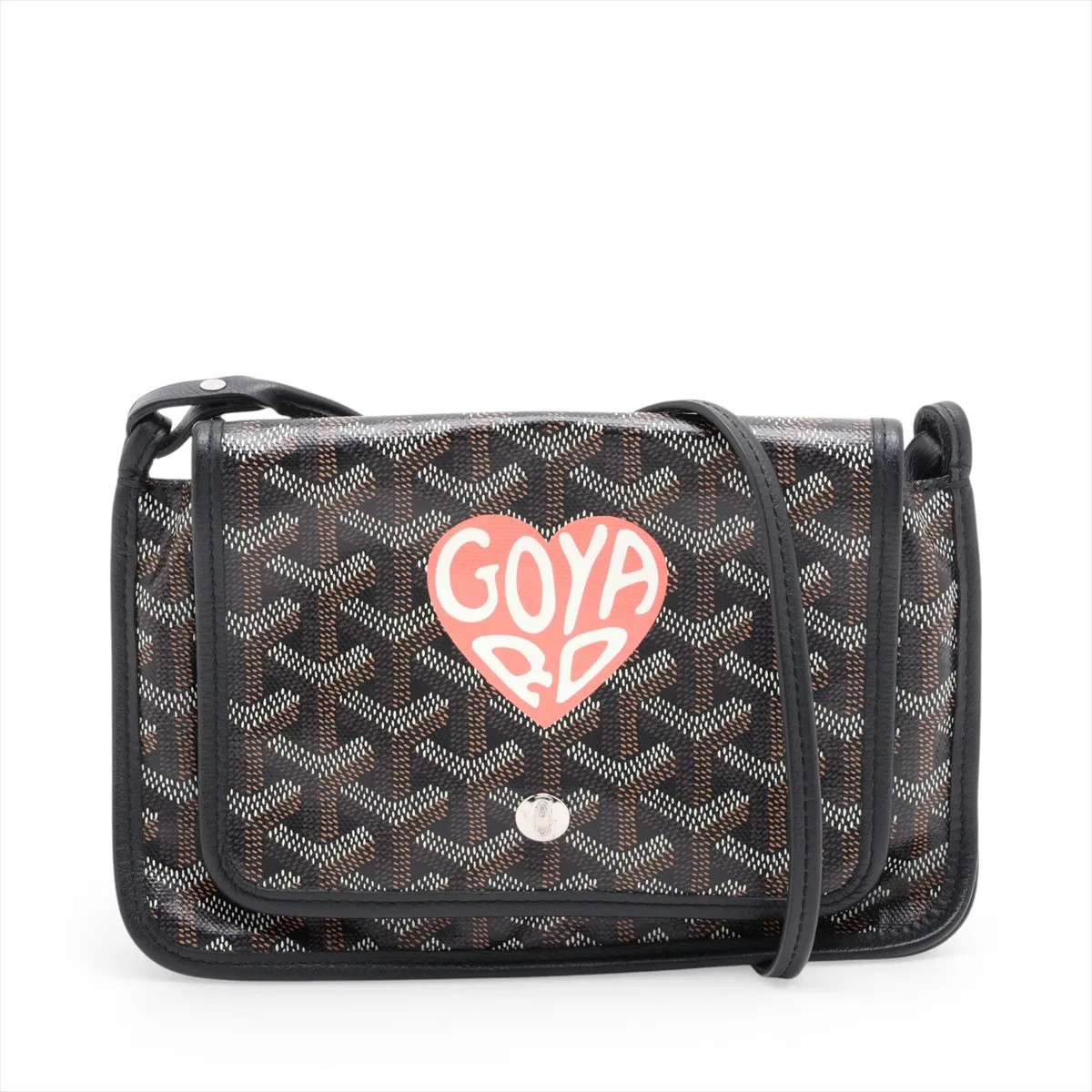 Goyard Plumet pouch wallet PVC & leather Shoulder bag Black