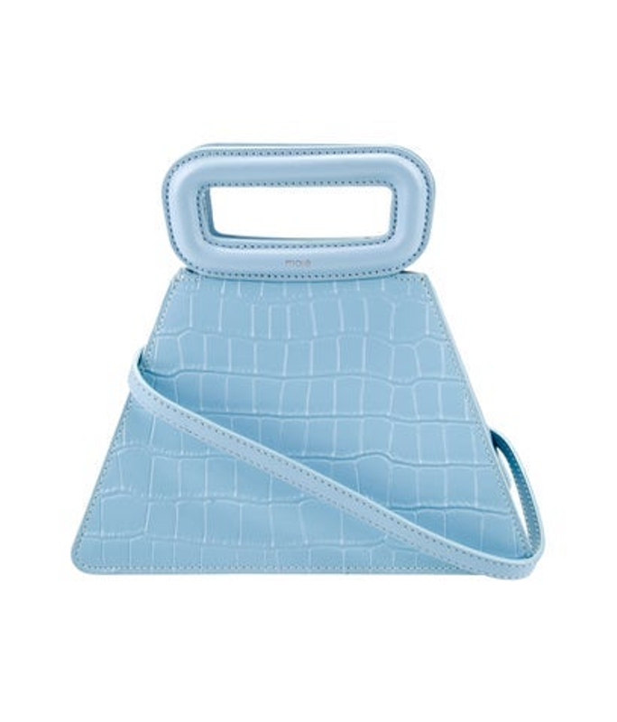 Maje Embossed Leather Top Handle Bag