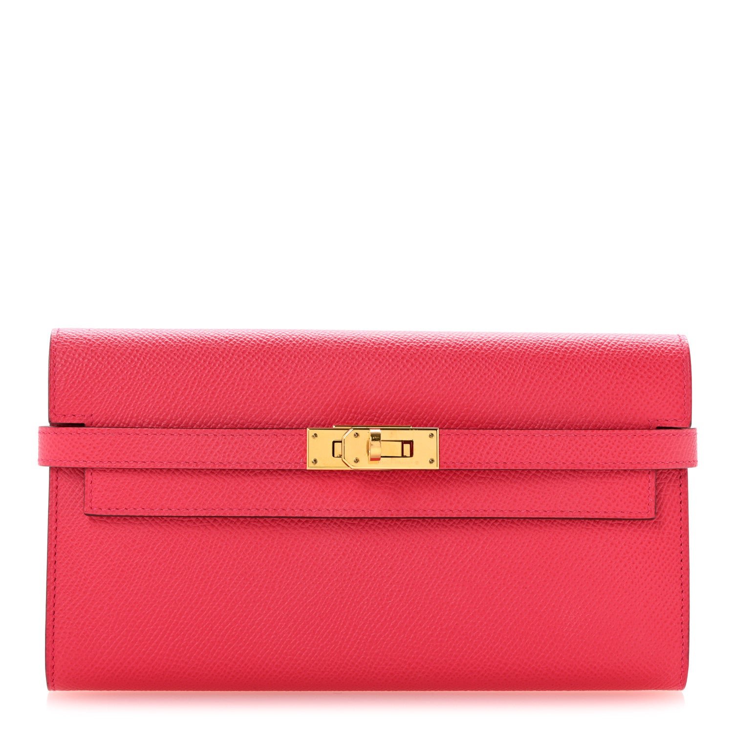 Hermes Epsom Kelly Longue Wallet Rose Extreme