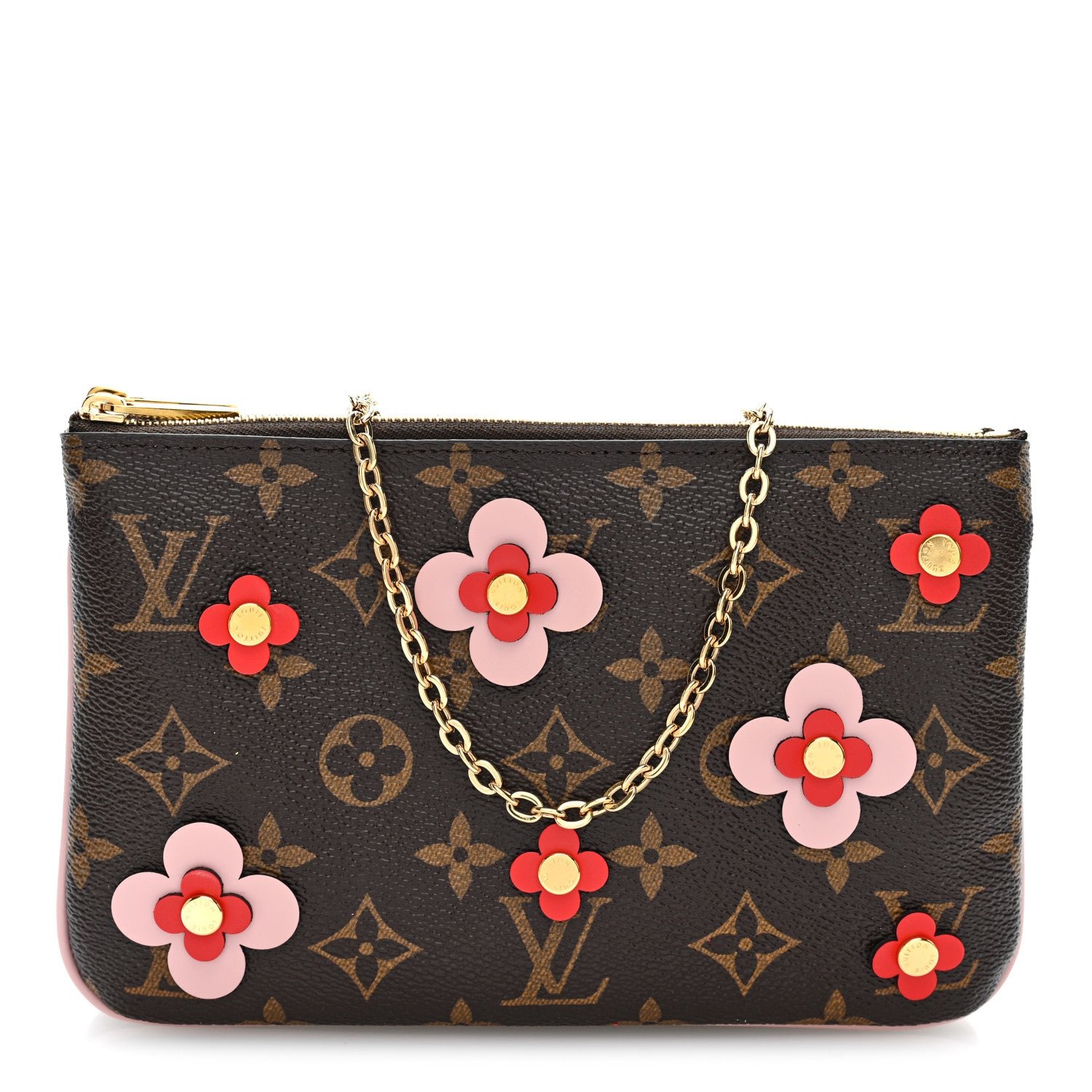 Louis Vuitton Monogram Blooming Flowers Double Zip Pochette