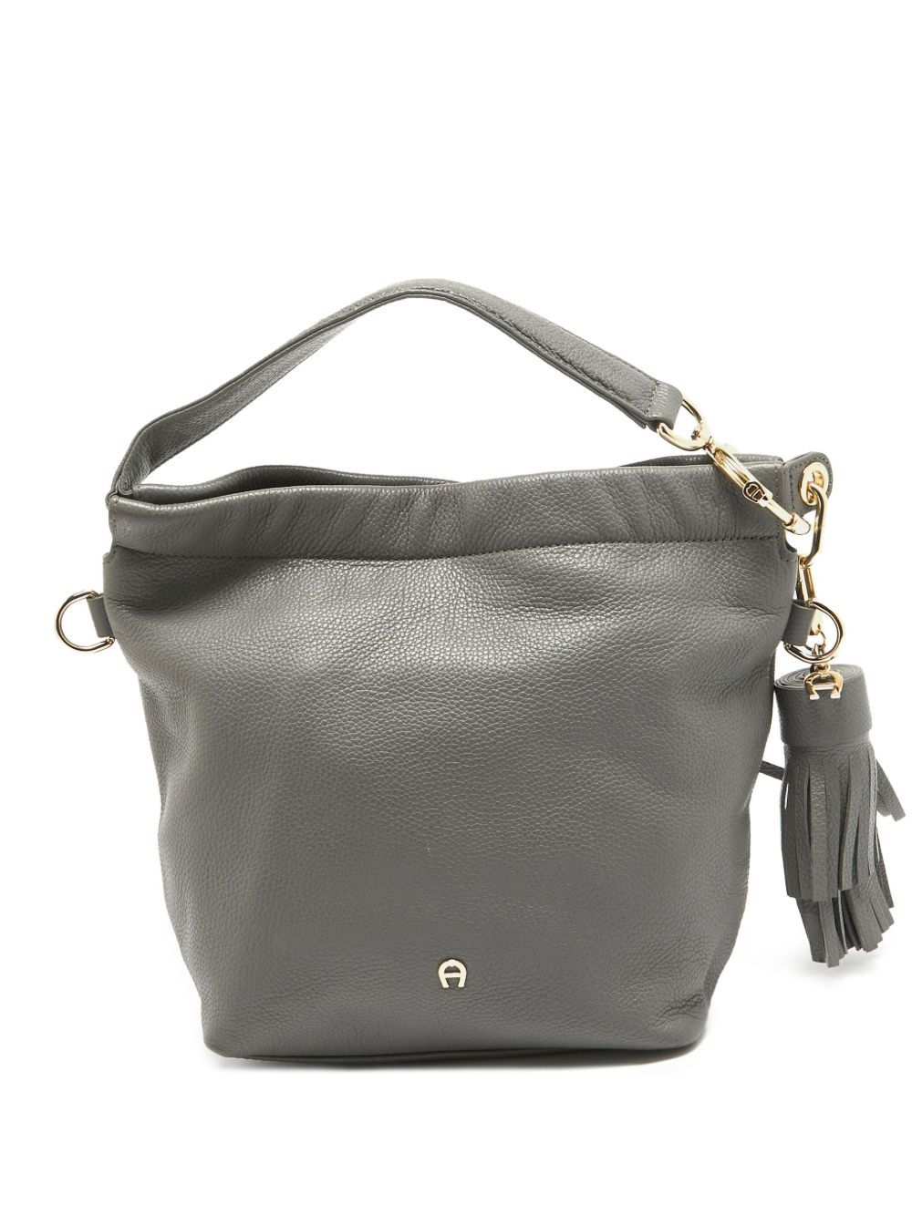 pre-owned tassel-detail leather tote bag