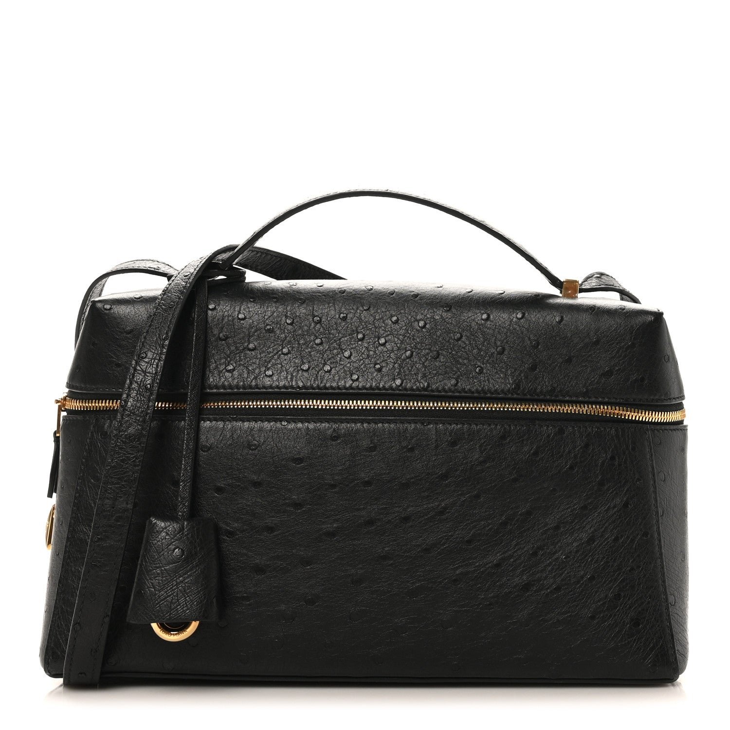 Loro Piana Loro Piana Ostrich Extra Bag L27 Black