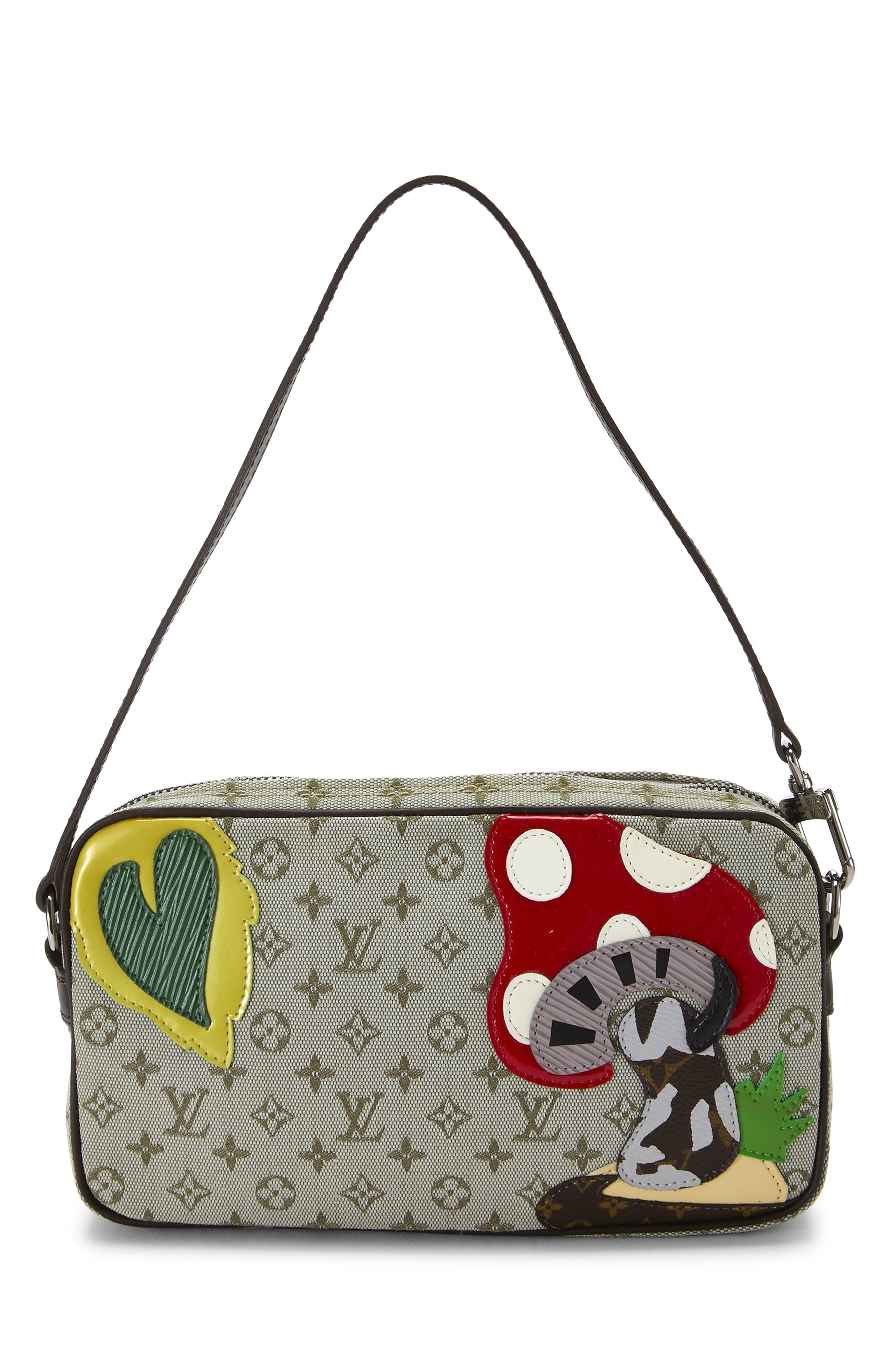 Green Monogram Mini Lin Patchwork Conte De Fees Pochette