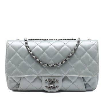 Medium Quilted Calfskin Coco Pleats Chain Flap
