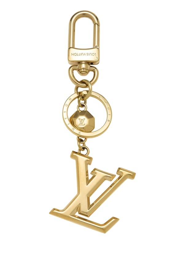 Gold Monogram Facettes Key Holder