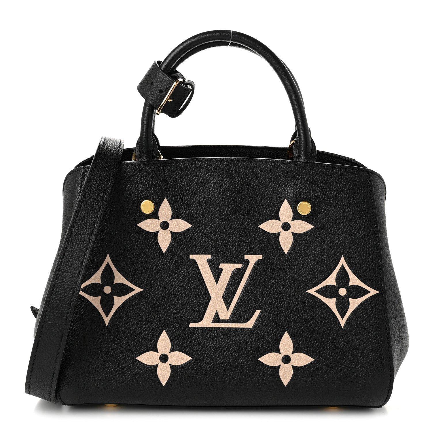 Louis Vuitton Empreinte Monogram Giant Montaigne BB Black Beige