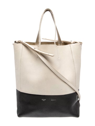 Leather Vertical Cabas Small