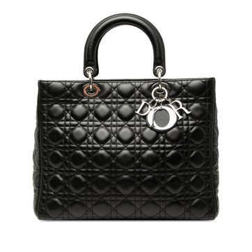 Lambskin Large Lambskin Cannage Lady Dior