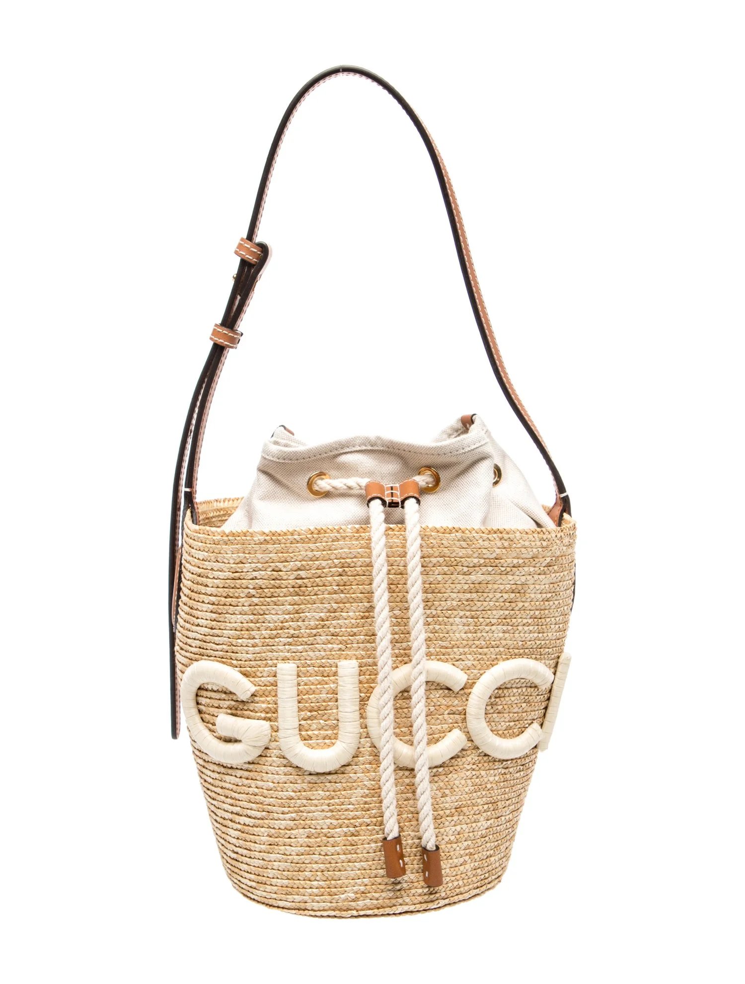 Raffia Bucket Bag
