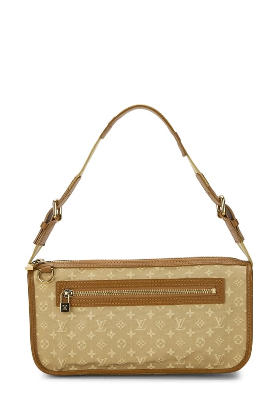 Beige Monogram Mini Lin Pochette Kathleen