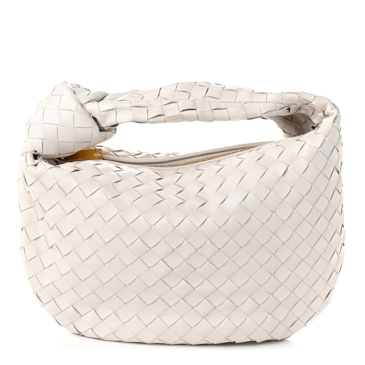 Bottega Veneta Nappa Intrecciato Teen Jodie Hobo White