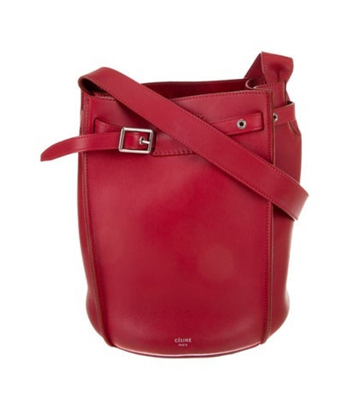 Celine Leather Big Bucket W Strap Nano