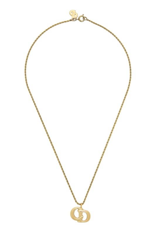 Gold 'CD' Necklace